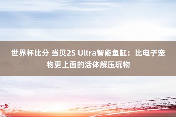 世界杯比分 当贝2S Ultra智能鱼缸：比电子宠物更上面的活体解压玩物
