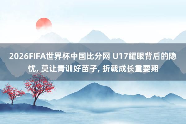 2026FIFA世界杯中国比分网 U17耀眼背后的隐忧, 莫让青训好苗子, 折戟成长重要期