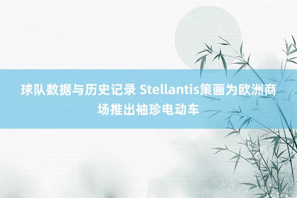球队数据与历史记录 Stellantis策画为欧洲商场推出袖珍电动车
