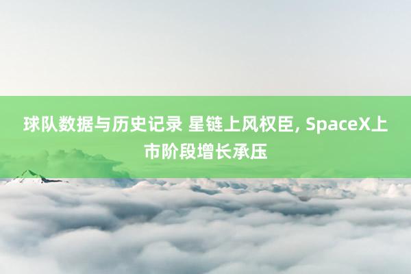 球队数据与历史记录 星链上风权臣， SpaceX上市阶段增长承压